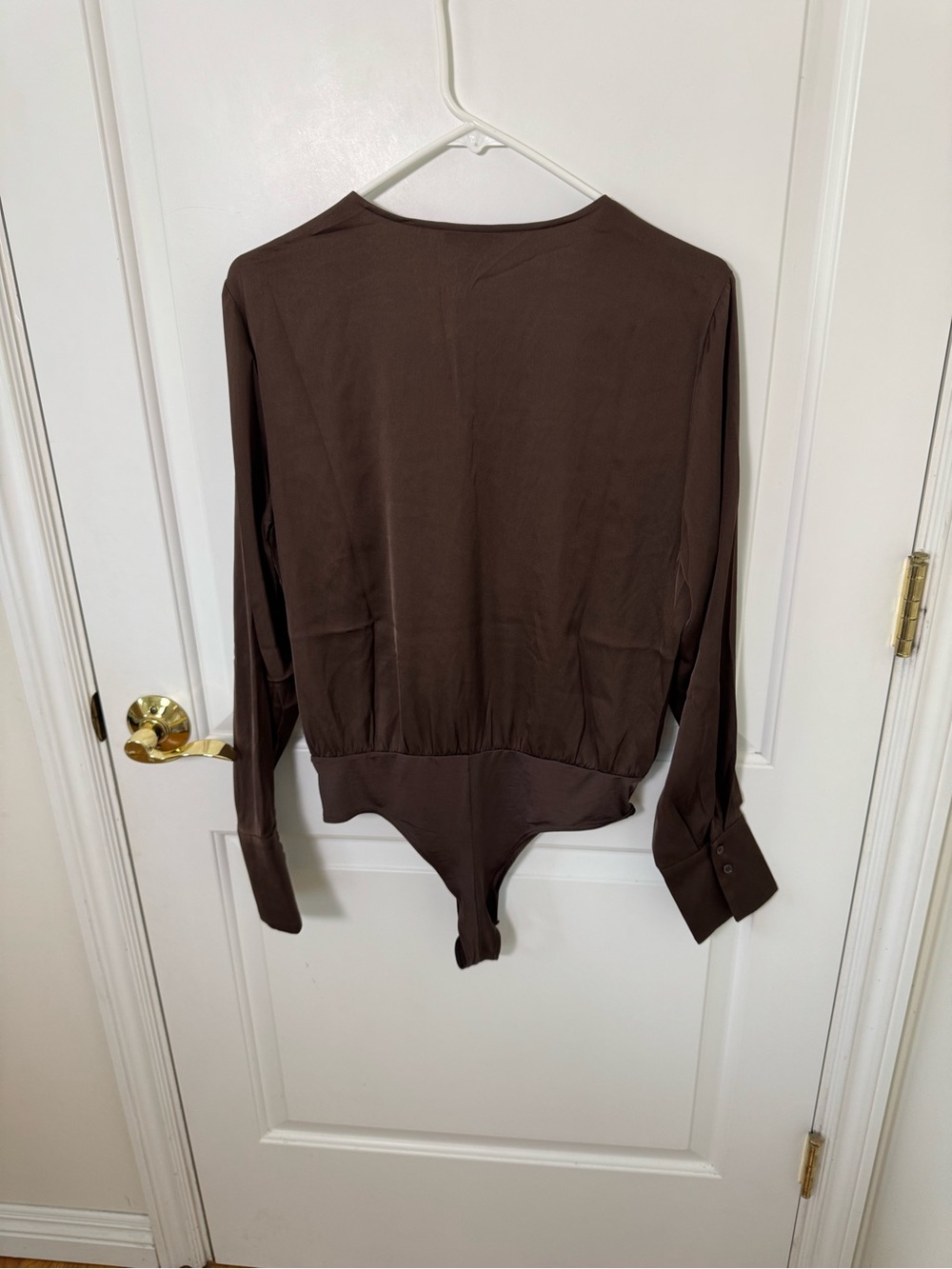Quince Washable Stretch Silk Surplice Bodysuit M - Picture 8 of 8